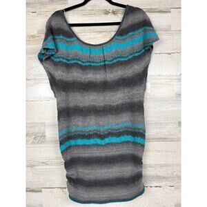 Free People Women’s S Blue Gray Wool Blend Vintage Rare Mini sweater Dress NWT